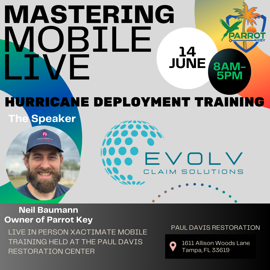 June 14th Live in person training with Evolv Claims HURRICANE DEPLOYMENT PREP